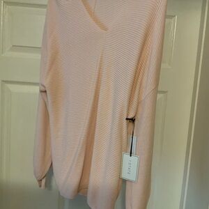1. State Women's Soft Pink V-Neck Sweater